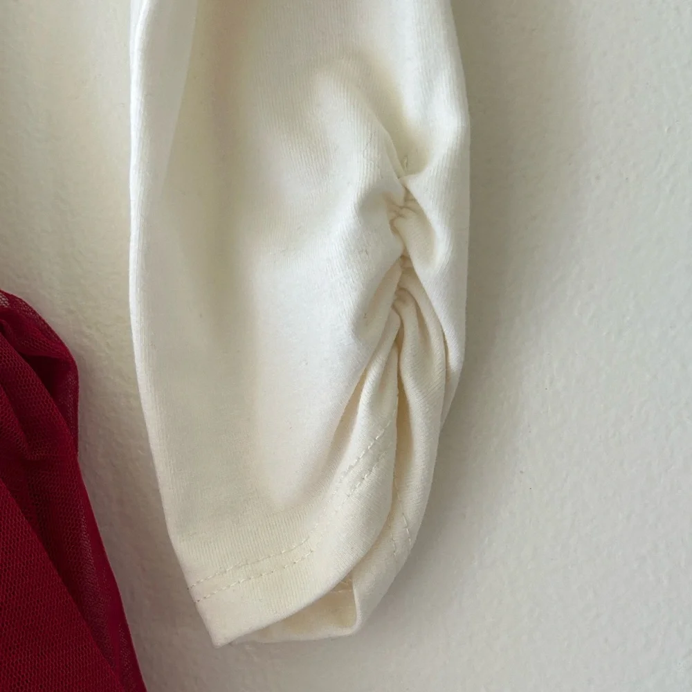 Biscotti girl’s Dress Cream and Red - Picture 10 of 15